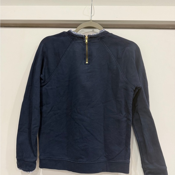 J. Crew Blue and White Women's Sweatshirt - Picture 2 of 3